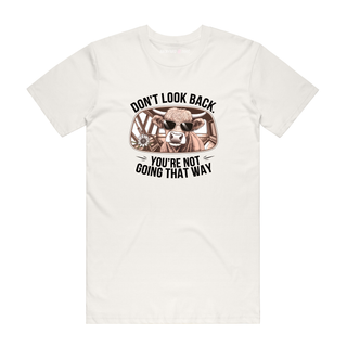 Don't Look Back (Cow) - Graphic T-Shirt - Natural