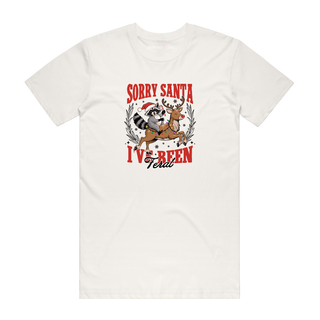 Sorry Santa I've Been Feral - Christmas T-Shirt - Natural