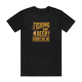 Fishing And Beer - Fishing T-Shirt - Black