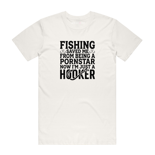 I'm Just A Hooker - Fishing T-Shirt - Natural