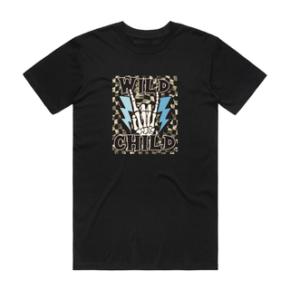 Wild Child - Slogan T-Shirt - Black