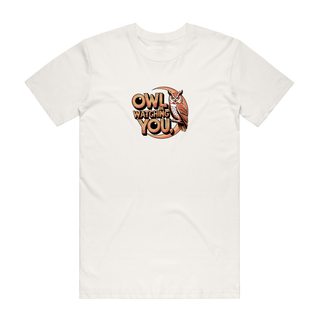 Owl Watching You - Graphic T-Shirt - Natural