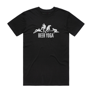Beer Yoga - Funny T-Shirt - Black