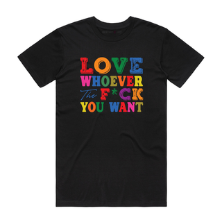 Love Whoever - Slogan T-Shirt - Black