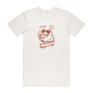 Sun's Out Tongue's Out - Funny T-Shirt - Natural