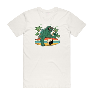 Godzilla Surfer - Graphic T-Shirt - Natural