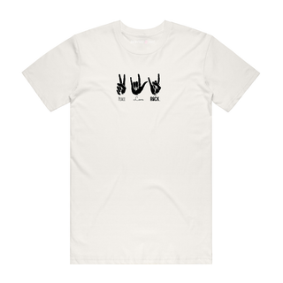 Peace Love Rock - Music T-Shirt - Natural