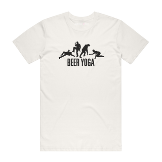 Beer Yoga - Funny T-Shirt - Natural