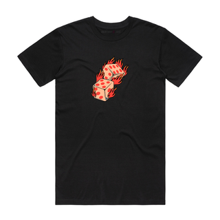 Flame Dice - Graphic T-Shirt - Black