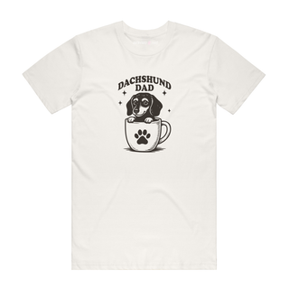 Dachshund Dad - Dad T-Shirt - Natural