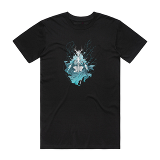 Horned Skeleton - Halloween T-Shirt - Black