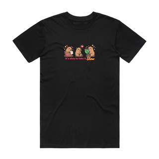 Take It Slow (Capy) - Graphic T-Shirt - Black