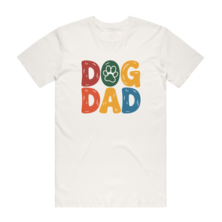 Dog Dad (Rainbow) - Dog T-Shirt - Natural
