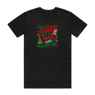 Looking Like A Snack - Christmas T-Shirt - Black