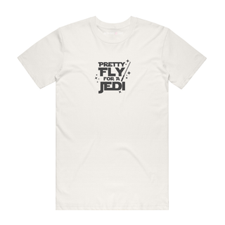 Pretty Fly For A Jedi - Slogan T-Shirt - Natural