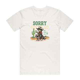 Sorry Gotta Go The Vibes Were Off - Funny T-Shirt - Natural