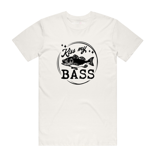 Kiss My Bass - Funny T-Shirt - Natural