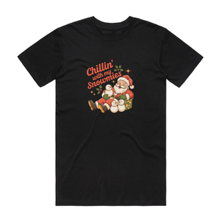 Chillin' With My Snowmies - Christmas T-Shirt - Black