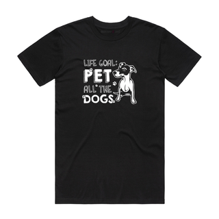 Pet All The Dogs - Dog T-Shirt - Black