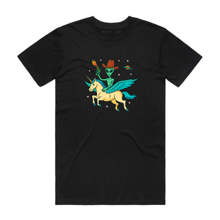 Alien Unicorn - Graphic T-Shirt - Black