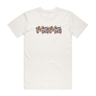 Mama (Floral) - Mum T-Shirt - Natural