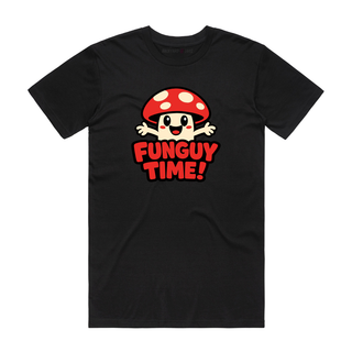 Funguy Time - Funny T-Shirt - Black
