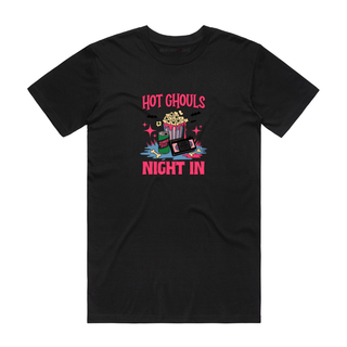 Hot Ghouls Night In - Halloween T-Shirt - Black