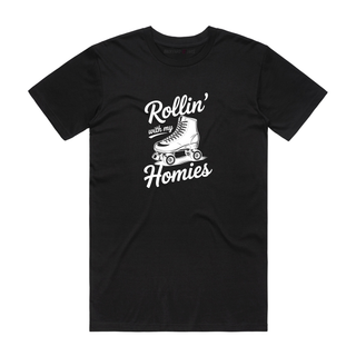 Rollin' With My Homies (Skate) - Graphic T-Shirt - Black