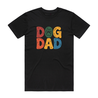 Dog Dad (Rainbow) - Dad T-Shirt - Black