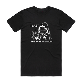 I Cast The Bare Minimum - Funny T-Shirt - Black