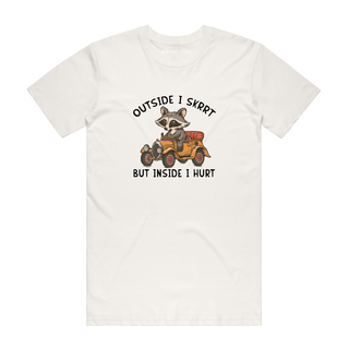 Outside I Skrrt - Funny T-Shirt - Natural