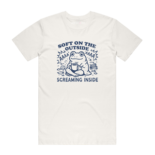 Screaming Inside - Funny T-Shirt - Natural