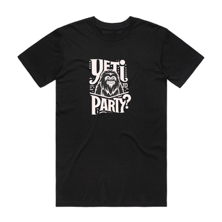 Yeti To Party - Graphic T-Shirt - Black