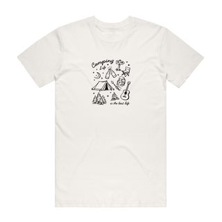 Camping Is The Best Life - Graphic T-Shirt - Natural