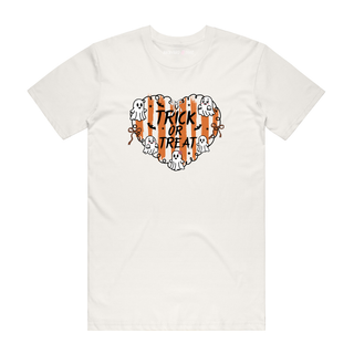 Trick Of Treat (Heart) - Halloween T-Shirt - Natural