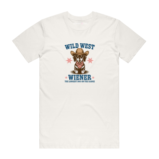 Wild West Wiener - Dog T-Shirt - Natural