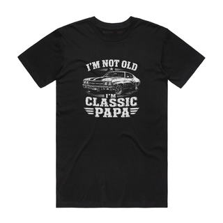 Classic Papa - Dad T-Shirt - Black