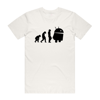 Android Evolution - Graphic T-Shirt - Natural