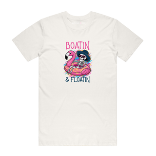 Boatin' And Floatin' - Halloween T-Shirt - Natural
