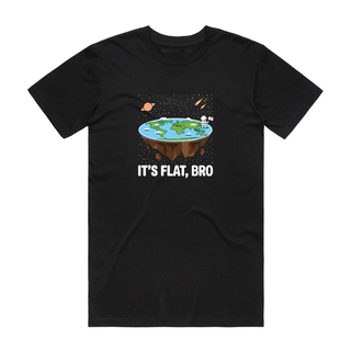 It's Flat, Bro - Funny T-Shirt - Black