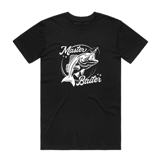 Master Baiter - Funny T-Shirt - Black