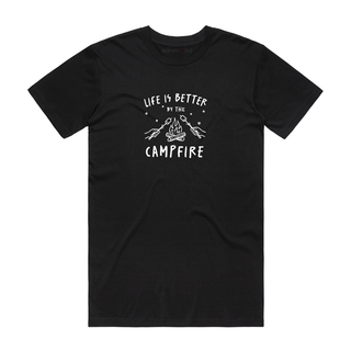 Life Is Better At The Campfire - Graphic T-Shirt - Black