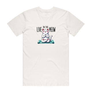 Live In The Meow - Graphic T-Shirt - Natural