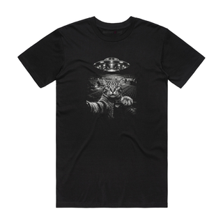 Ufo Cat - Cat T-Shirt - Black