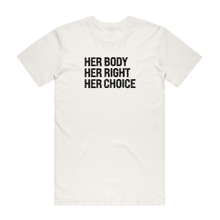 Her Body - Slogan T-Shirt - Natural