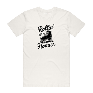 Rollin' With The Homies (Skate) - Graphic T-Shirt - Natural