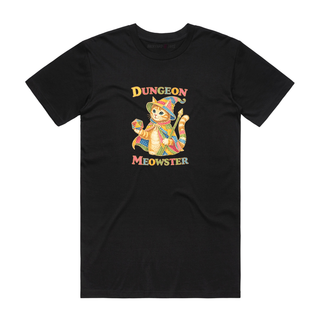 Dungeon Meowster (Cat) - Gaming T-Shirt - Black