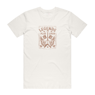 Legends Play Loud - Music T-Shirt - Natural