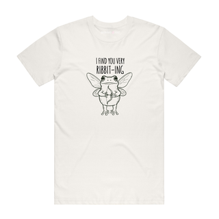 I Find You Very Ribbiting - Funny T-Shirt - Natural