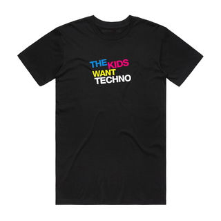 The Kids Want Techno - Music T-Shirt - Black